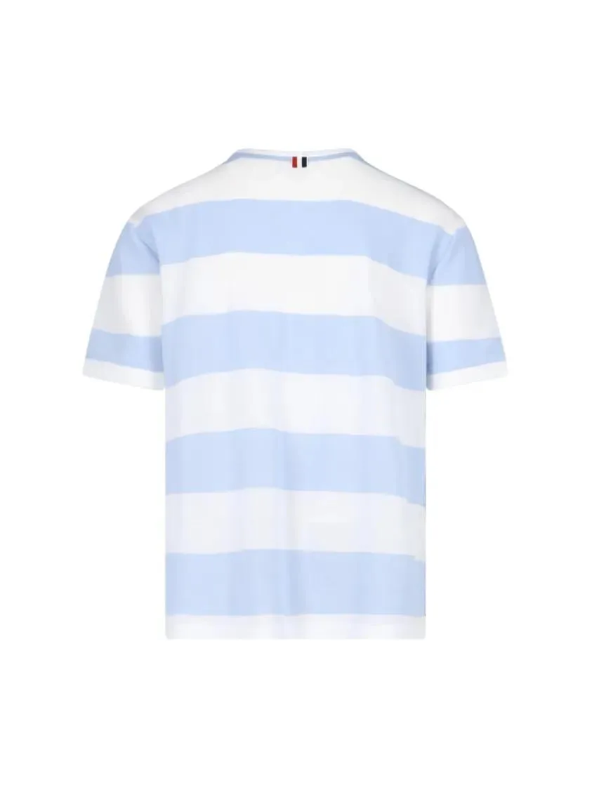 Thom Browne - "Striped T-Shirt" – Blue - Größe 00 - blau – Bild 4