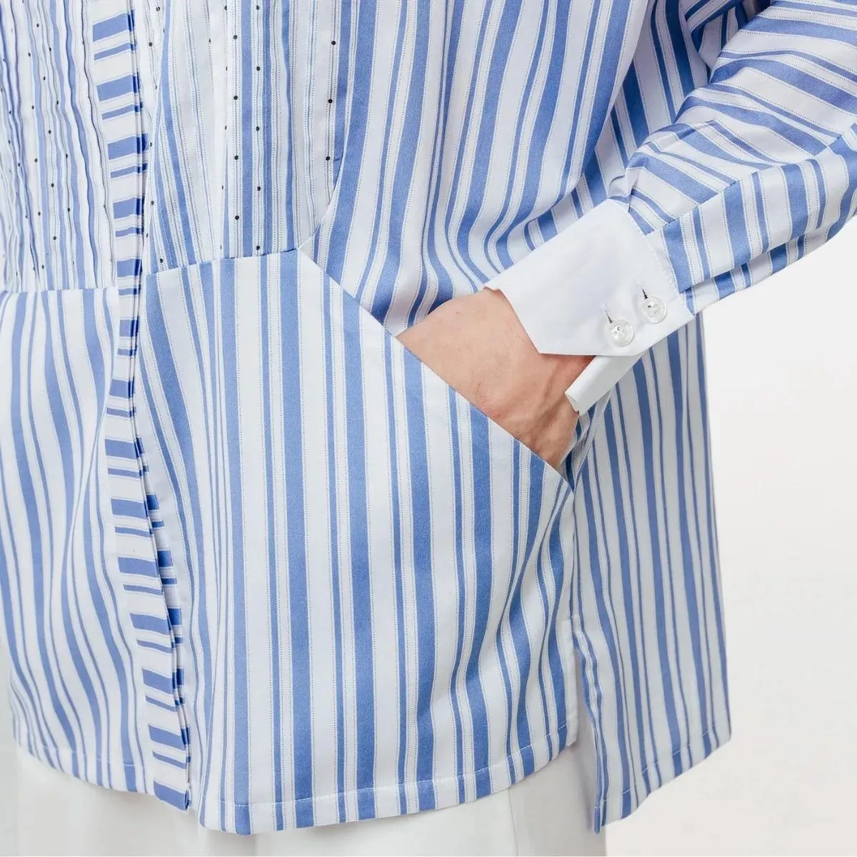 Helene Galwas - Blusenhemd BIANCARE - Größe M/L - blau – Bild 2