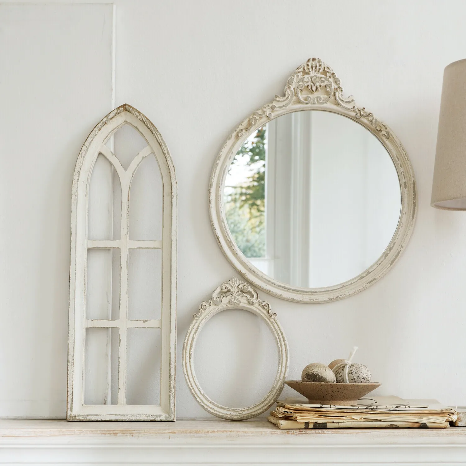 Spiegel mit Deko-Fenstern im 3er Set Morilev – Bild 2