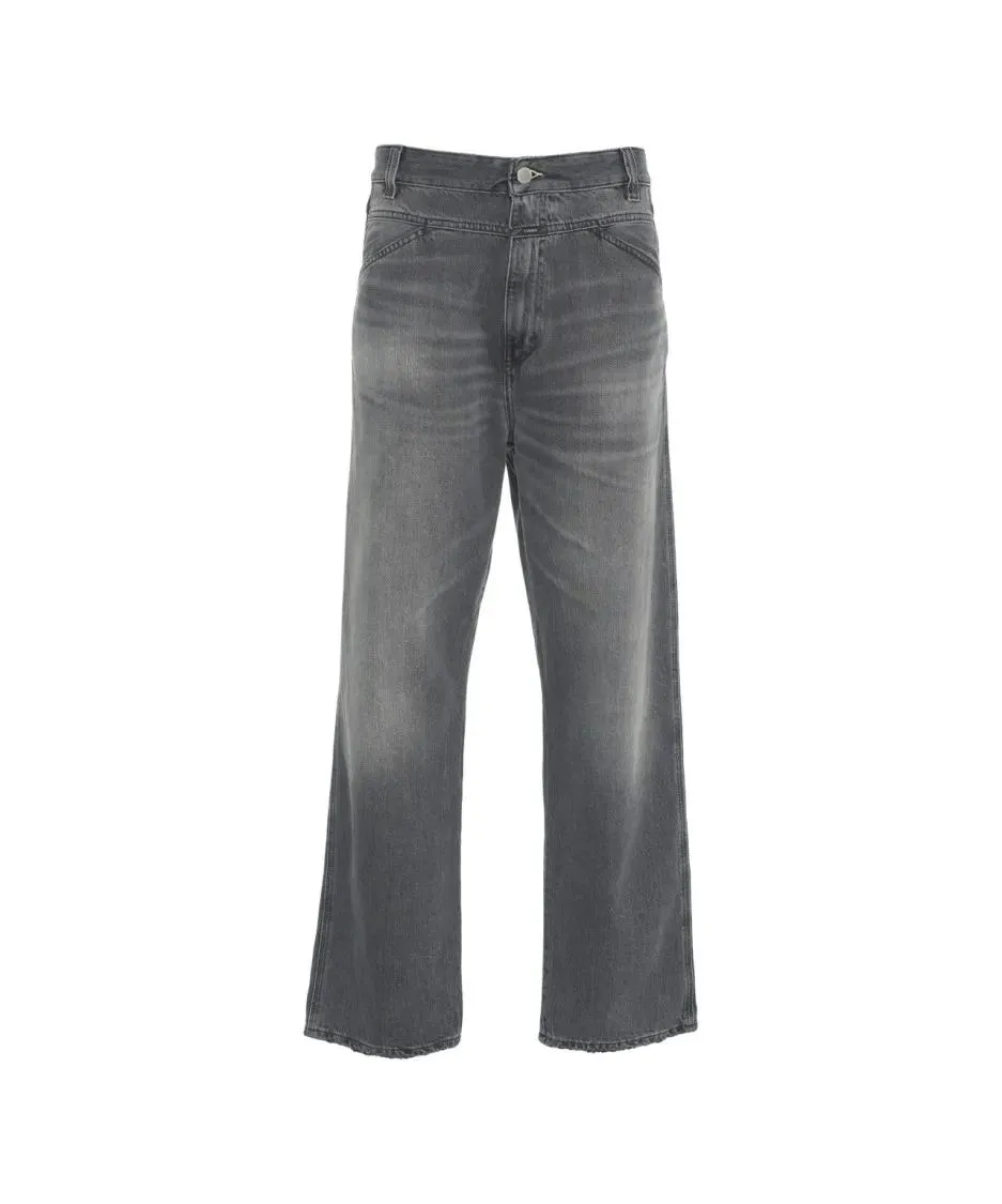 Closed - Straight Cut Grey Denim Jeans With Classic Five-Po - Größe 34 - grau Closed - Straight Cut Grey Denim Jeans With Classic Five-Po - Größe 34 - grau