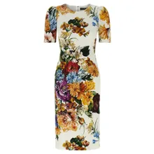 Dolce&Gabbana - Flower Fitted Sheath Dress - Größe 42 - beige Dolce&Gabbana - Flower Fitted Sheath Dress - Größe 42 - beige