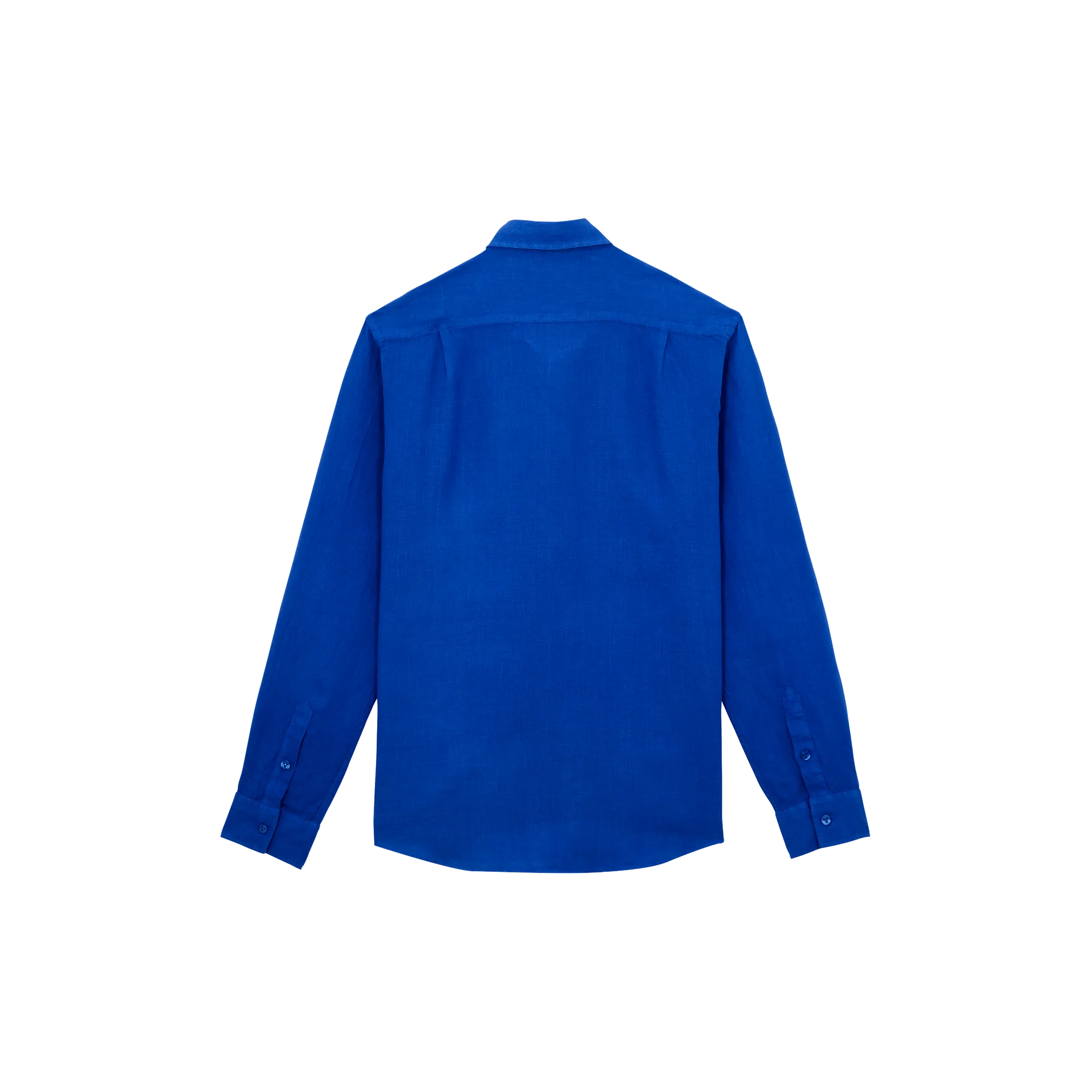 Vilebrequin Einfarbiges Hemd Aus Leinen Für Herren - Caroubis - Blau - Größe XXXL – Bild 2