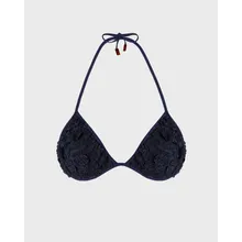 Vilebrequin - Besticktes Triangel-bikini-oberteil Aus Guipure-spitze Florale - Bademode - Saint - Blau - Größe M/L Vilebrequin - Besticktes Triangel-bikini-oberteil Aus Guipure-spitze Florale - Bademode - Saint - Blau - Größe M/L
