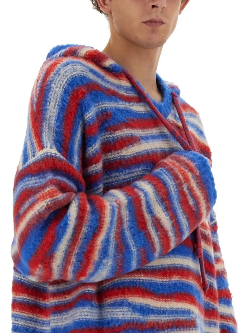 Erl - Relaxed Fit Hooded Sweater - Größe L - bunt – Bild 2