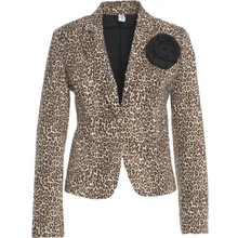 LIU JO - Blazer with animal print - Größe 48 - beige LIU JO - Blazer with animal print - Größe 48 - beige