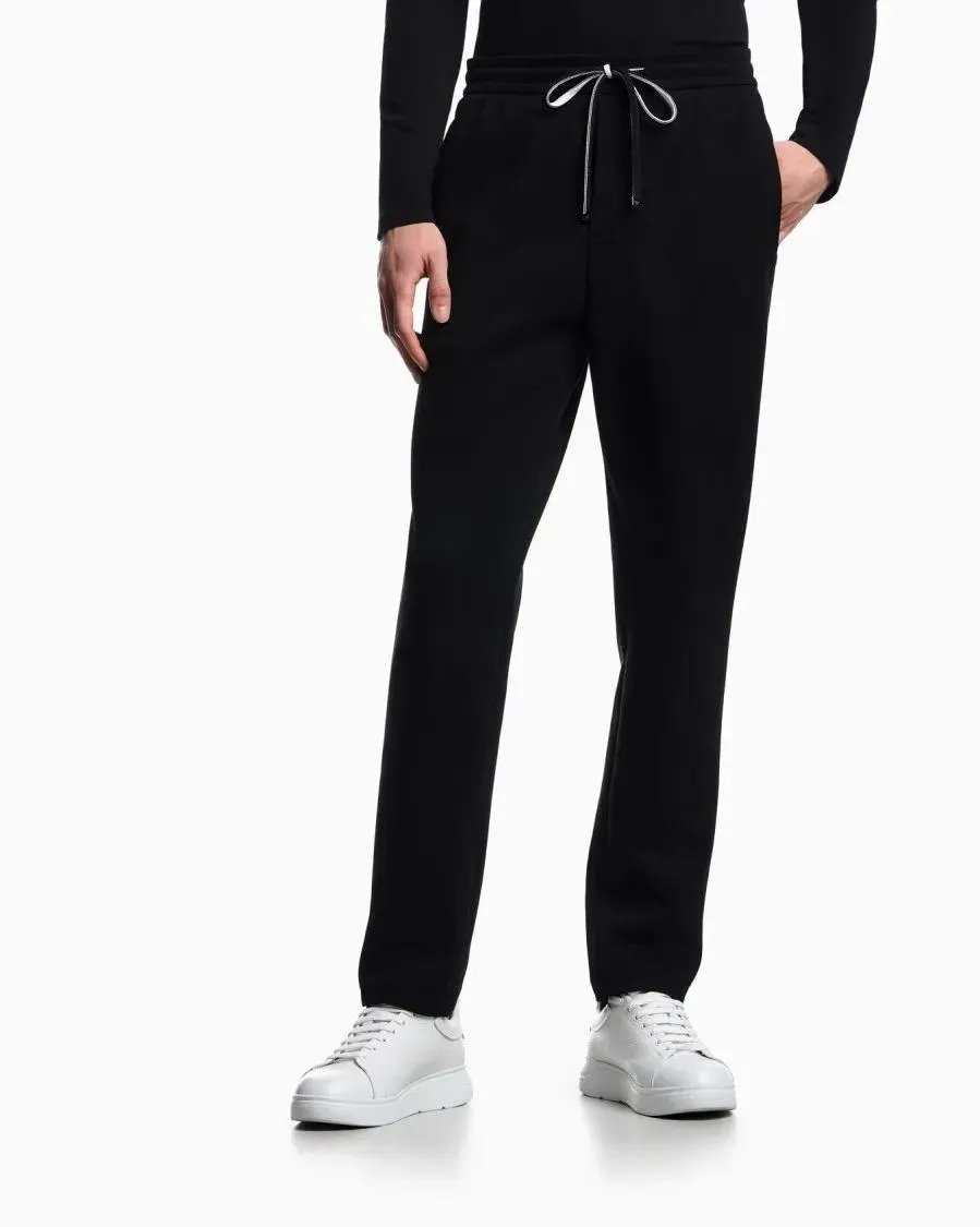 Emporio Armani - Black Trousers With Drawstring Waist - Größe XL - schwarz – Bild 2