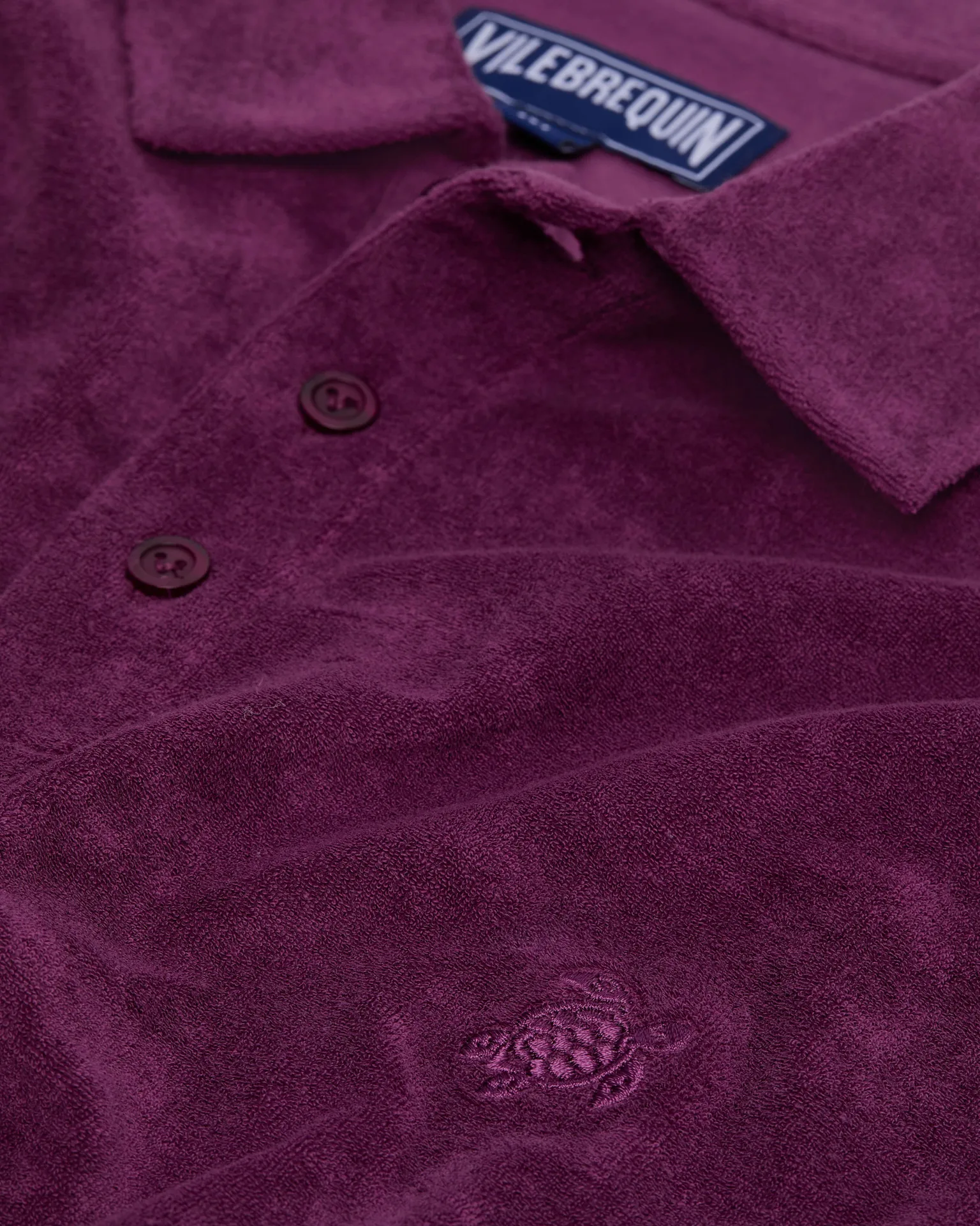 Vilebrequin - Solid Frottee-polohemd Für Herren - Polohemd - Phoenix - Violett - Größe L – Bild 6