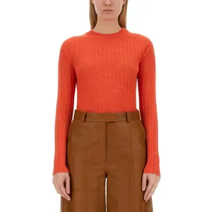 Alysi - Slim Fit Ribbed Knit Top - Größe M - rot Alysi - Slim Fit Ribbed Knit Top - Größe M - rot