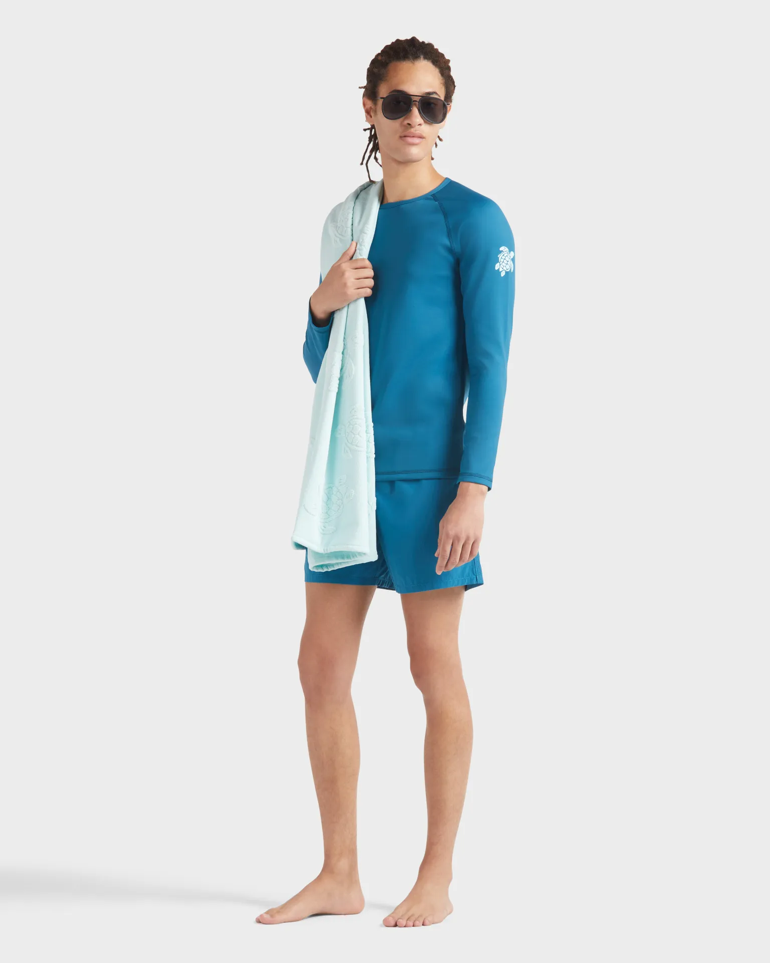 Vilebrequin - Langärmeliger Solid Rashguard Für Herren - Rashguard - Regulary - Blau - Größe XS – Bild 5