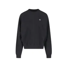 Vivienne Westwood - "Orb" Crewneck Sweatshirt, In Black Cotton - Größe S - schwarz Vivienne Westwood - "Orb" Crewneck Sweatshirt, In Black Cotton - Größe S - schwarz