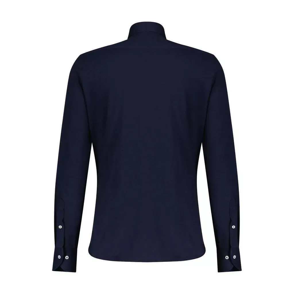 fakts - Slim-Fit Baumwollhemd - Größe L - black – Bild 2