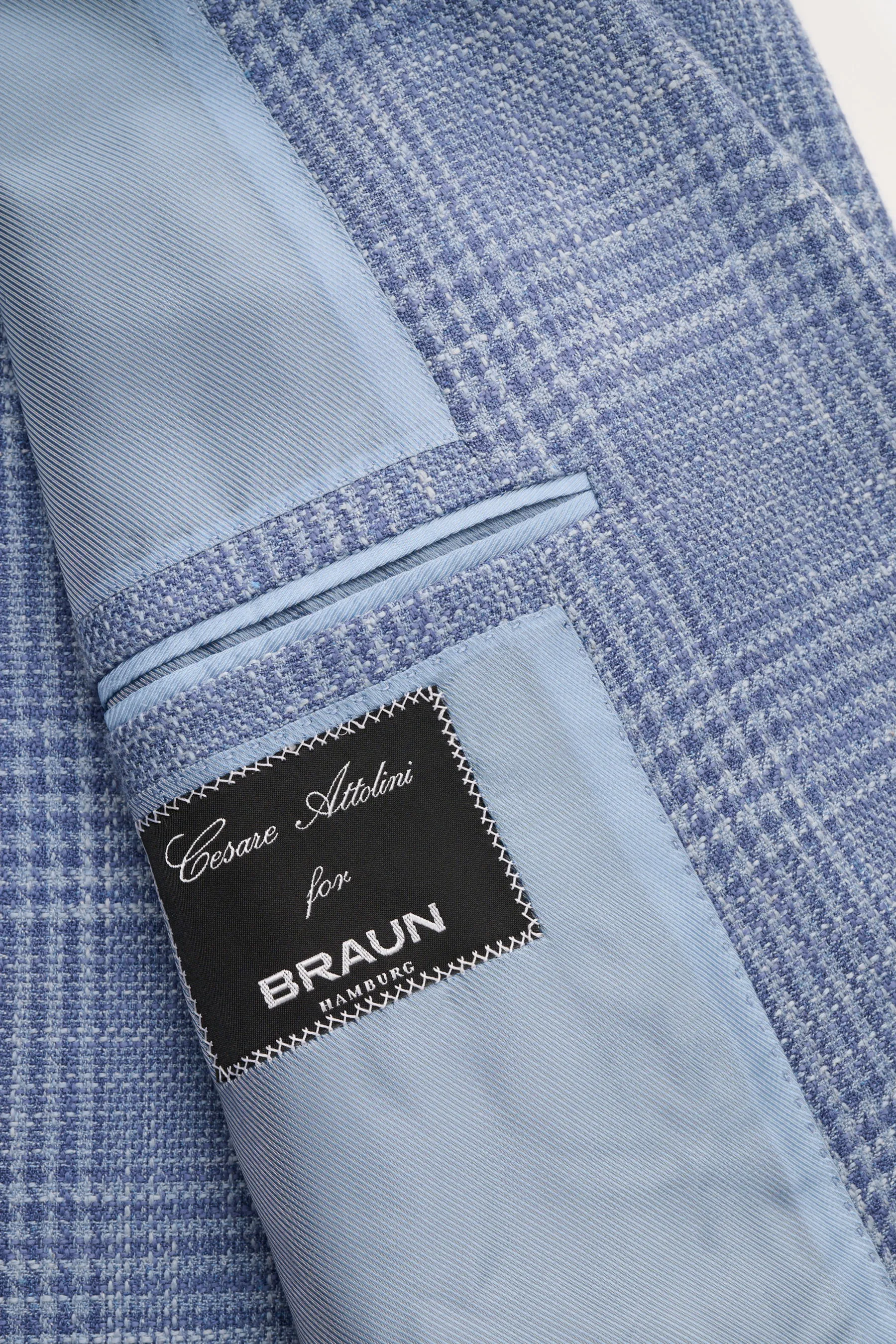 Cesare Attolini - Herren - Sakko blau/rauchblau kariert – Bild 4