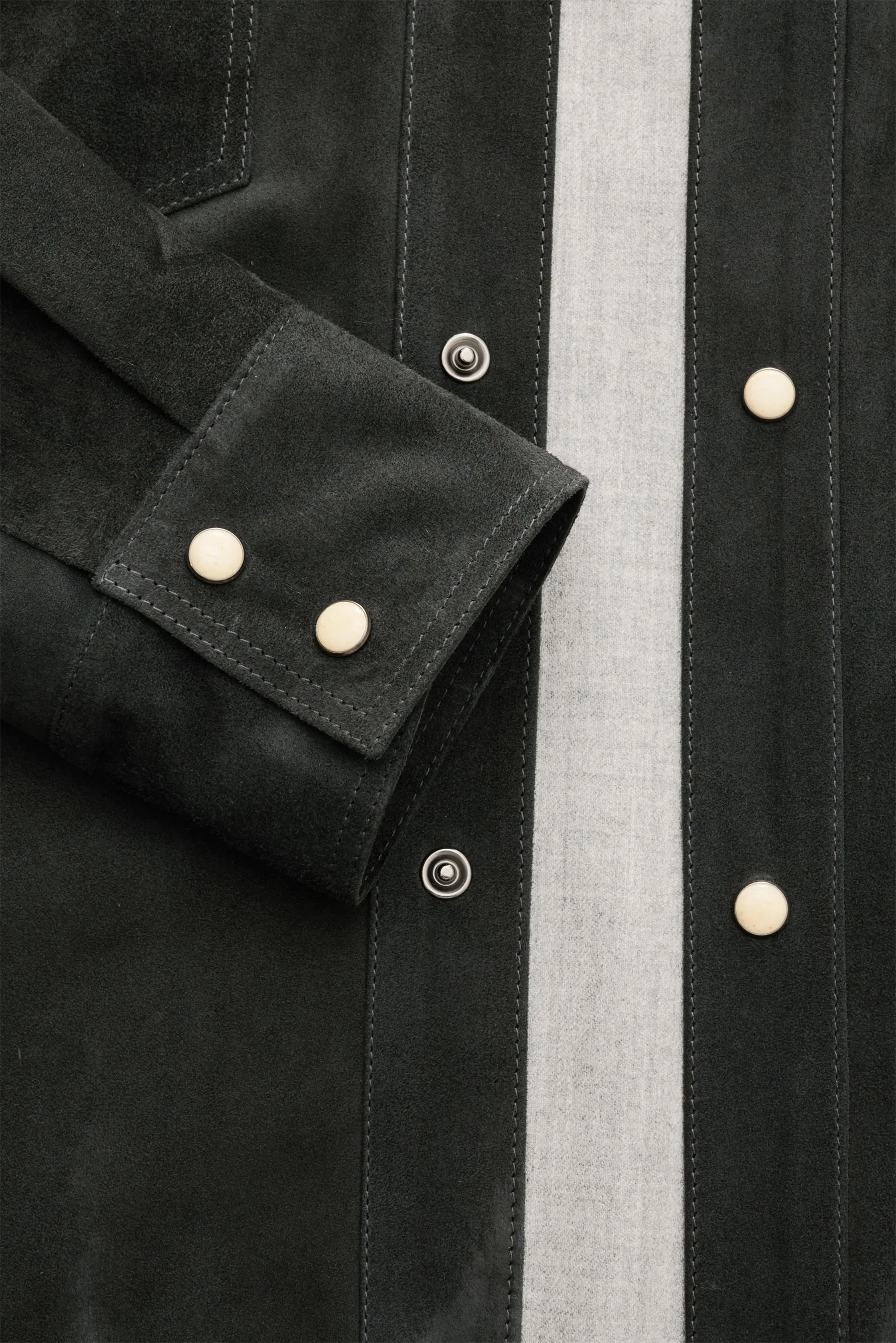 Rifugio - Herren - Velourslederjacke anthrazit – Bild 4