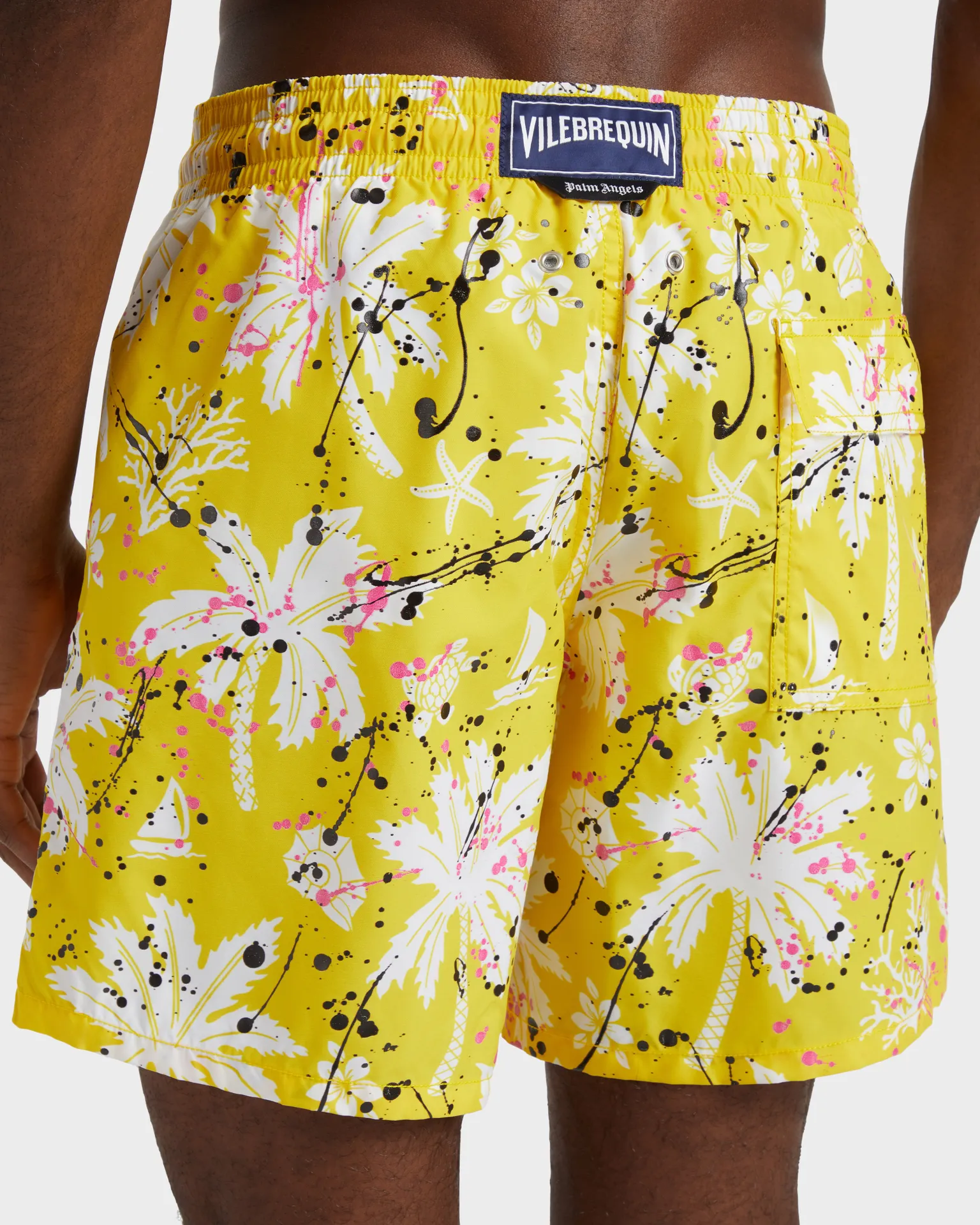 Vilebrequin - Men Swim Shorts Hawai Splash - Vbq X Palm Angels - Bademode - Moorea - Gelb - Größe M – Bild 6