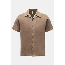 04651/ A trip in a bag - Herren - Frottee-Kurzarmhemd %27Terry Shirt%27 Kubanischer Kragen taupe 04651/ A trip in a bag - Herren - Frottee-Kurzarmhemd %27Terry Shirt%27 Kubanischer Kragen taupe