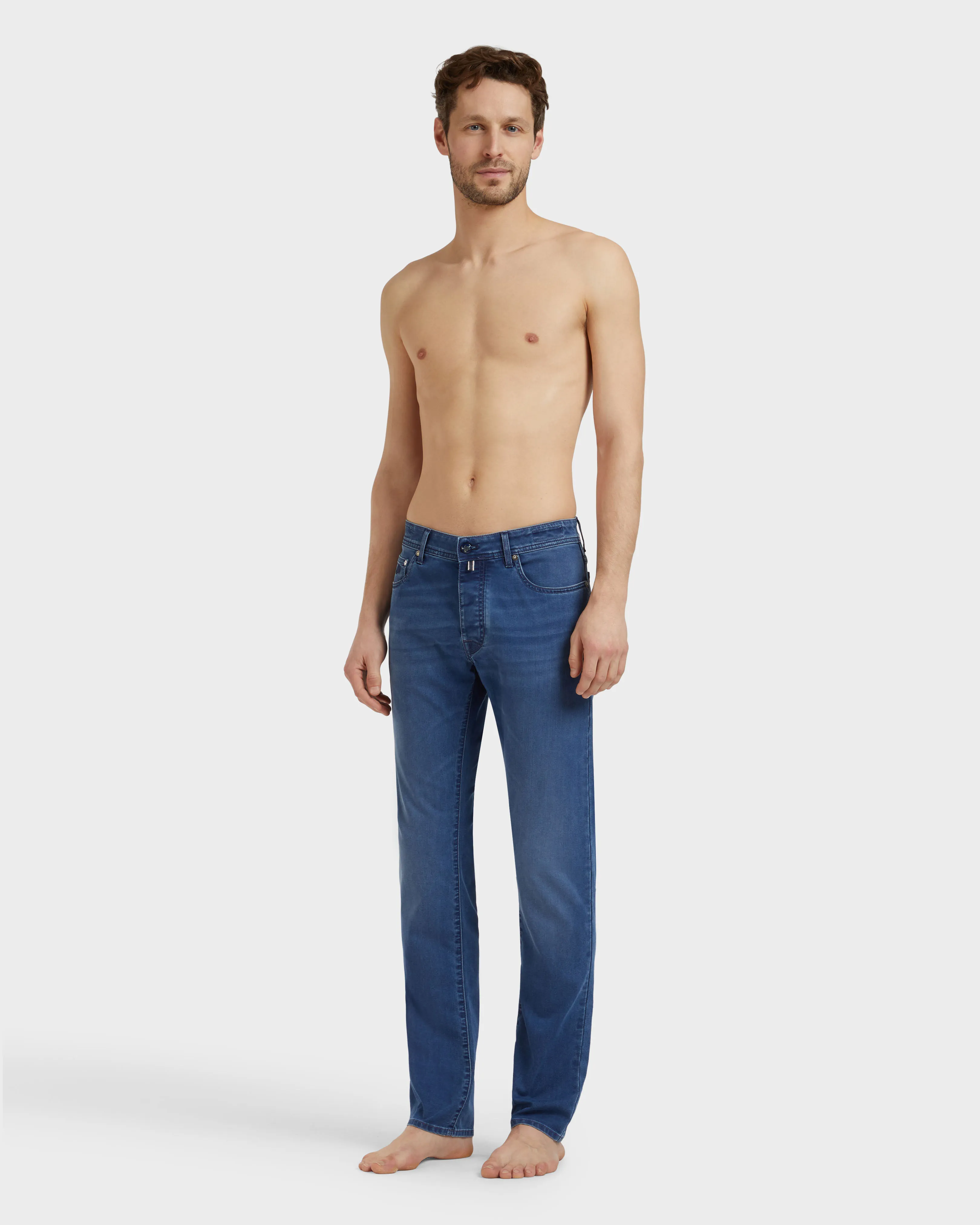 Vilebrequin - Turtles Net Denimhose Im 5-taschen-design Für Herren - Jeanshose - Gbetta18 - Blau - Größe 32 – Bild 3