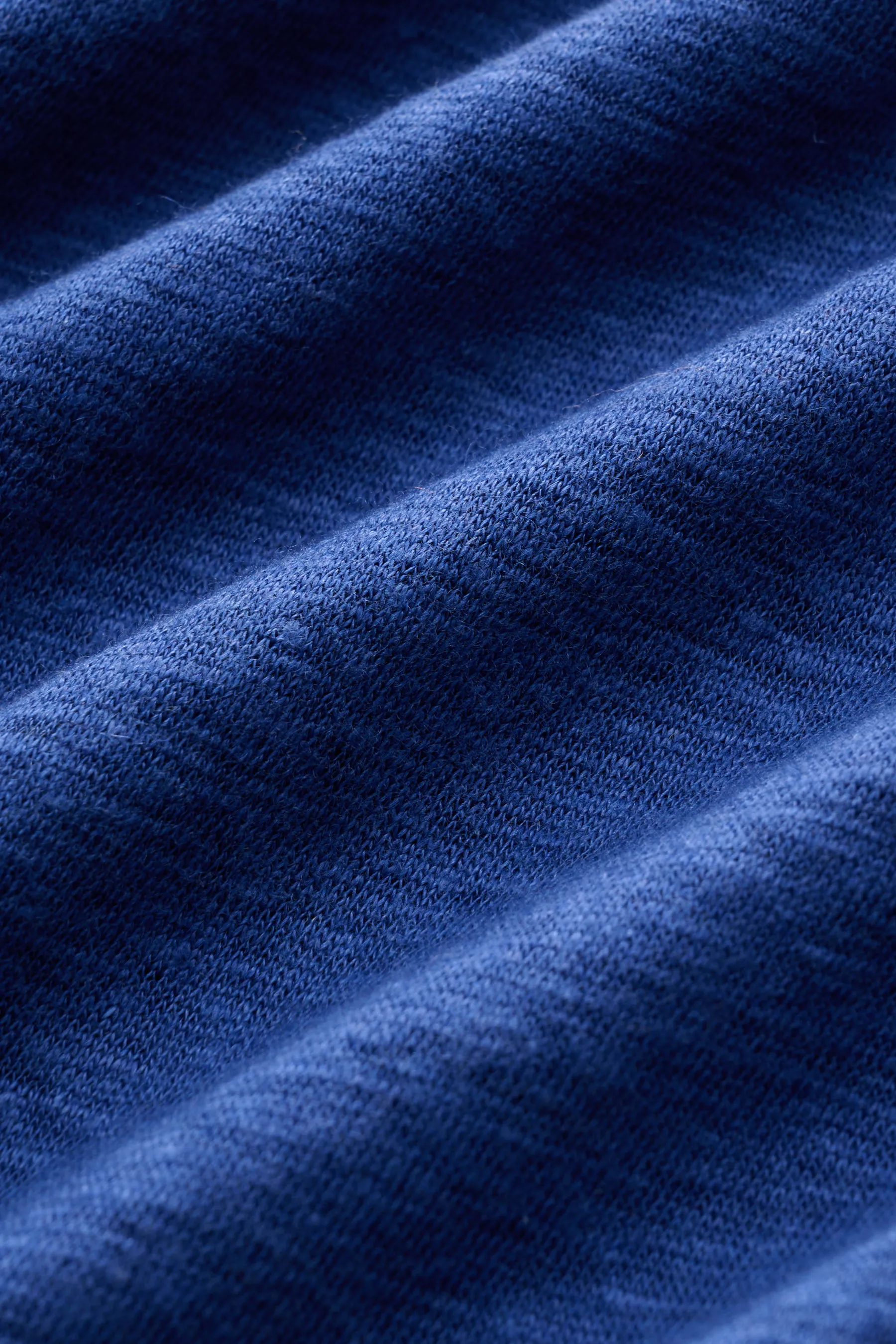 Majestic Filatures - Herren - Leinen Rundhals-T-Shirt blau – Bild 4