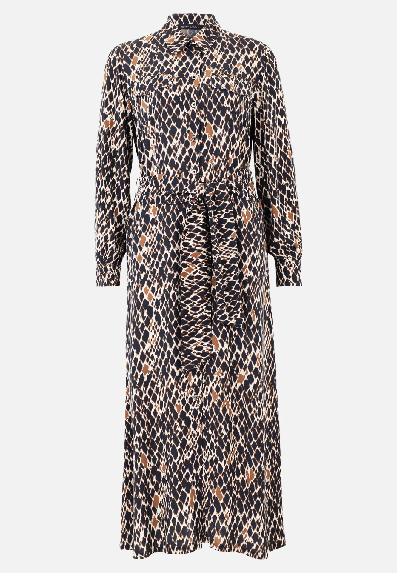 Hemdblusenkleid mit Bindegürtel – Bild 2