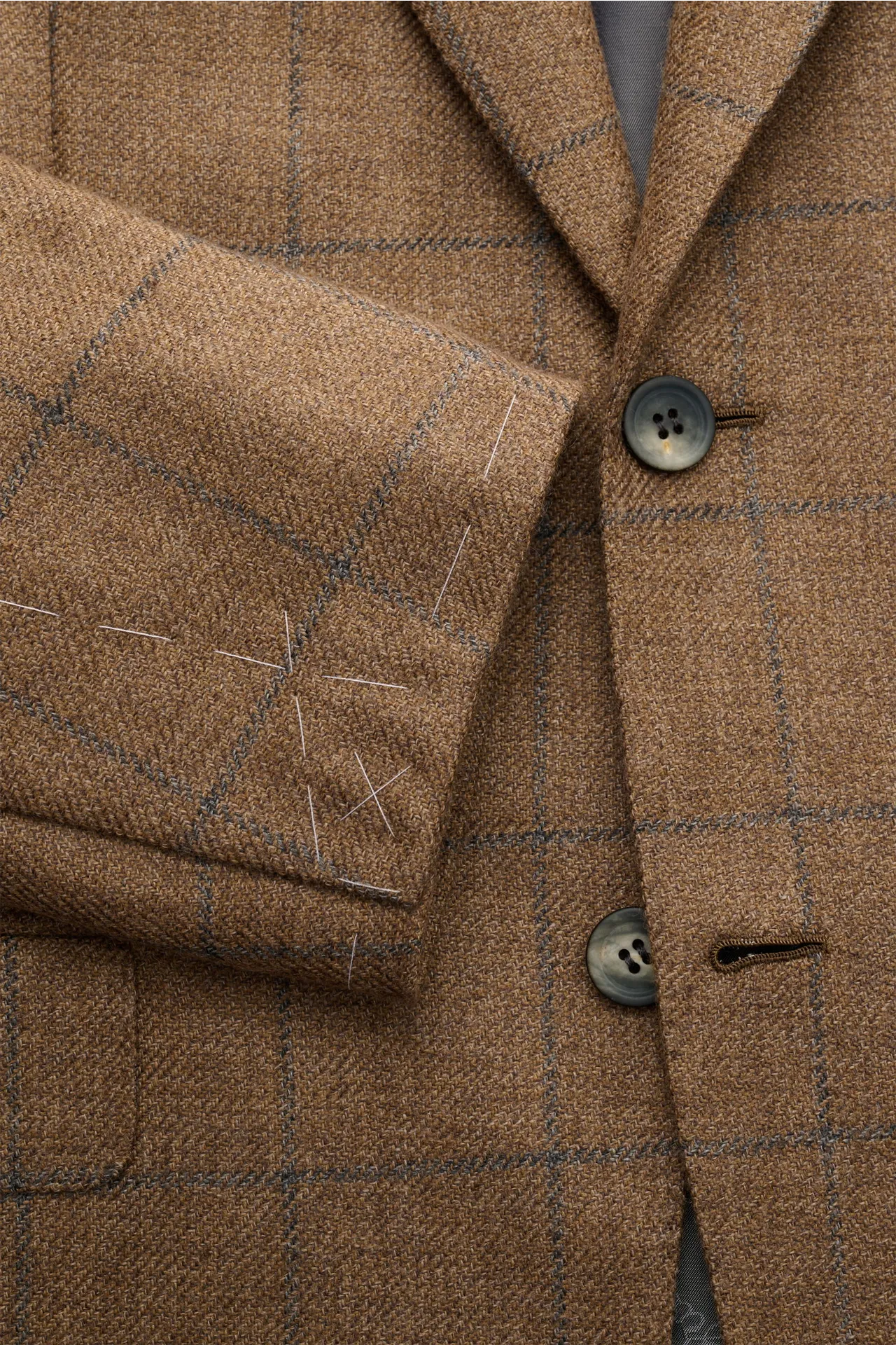 Brioni - Herren - Cashmere Sakko 'New Plume' braun/dunkelgrau kariert – Bild 2