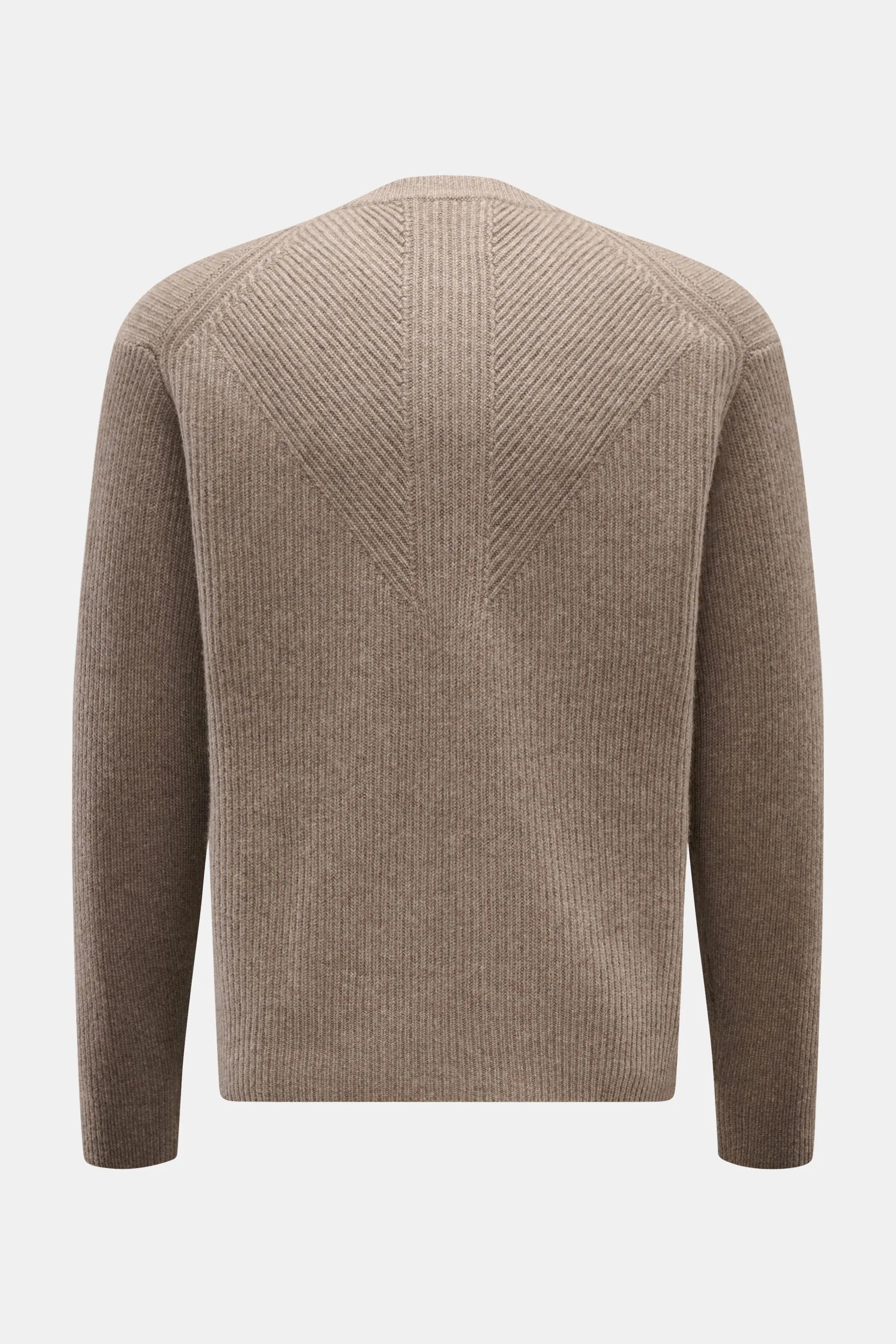 Lisa Yang - Herren - Cashmere Rundhalspullover 'William' taupe – Bild 3
