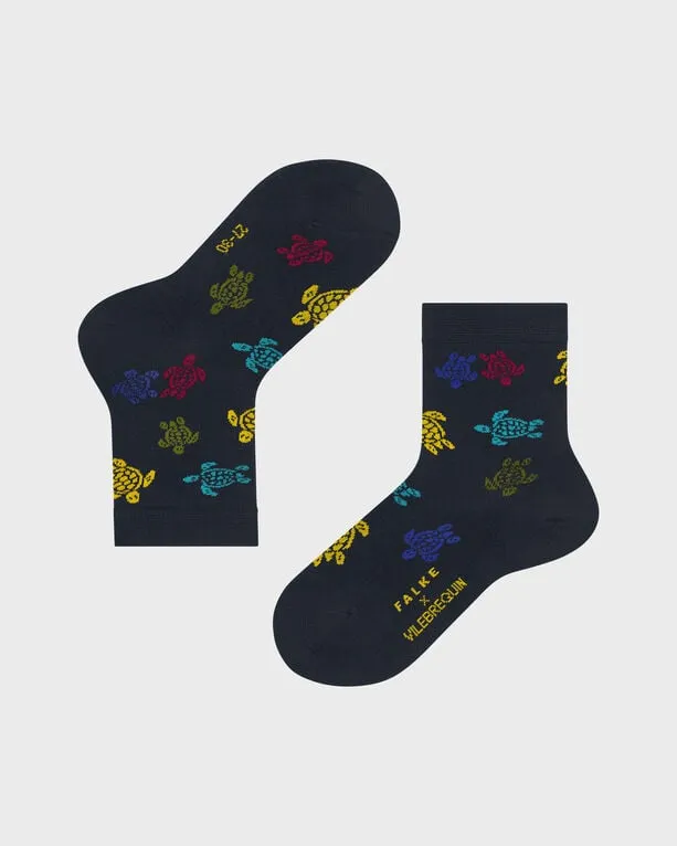 Vilebrequin - Mehrfarbige Rondes Des Tortues Socken Für Kinder – Vilebrequin X Falke - Socken - Socks7 - Blau - Größe 19-22 Vilebrequin - Mehrfarbige Rondes Des Tortues Socken Für Kinder – Vilebrequin X Falke - Socken - Socks7 - Blau - Größe 19-22