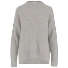 Allude - Classic Crew Neck Cashmere Sweater With Ribbed Edg - Größe M - grau Allude - Classic Crew Neck Cashmere Sweater With Ribbed Edg - Größe M - grau