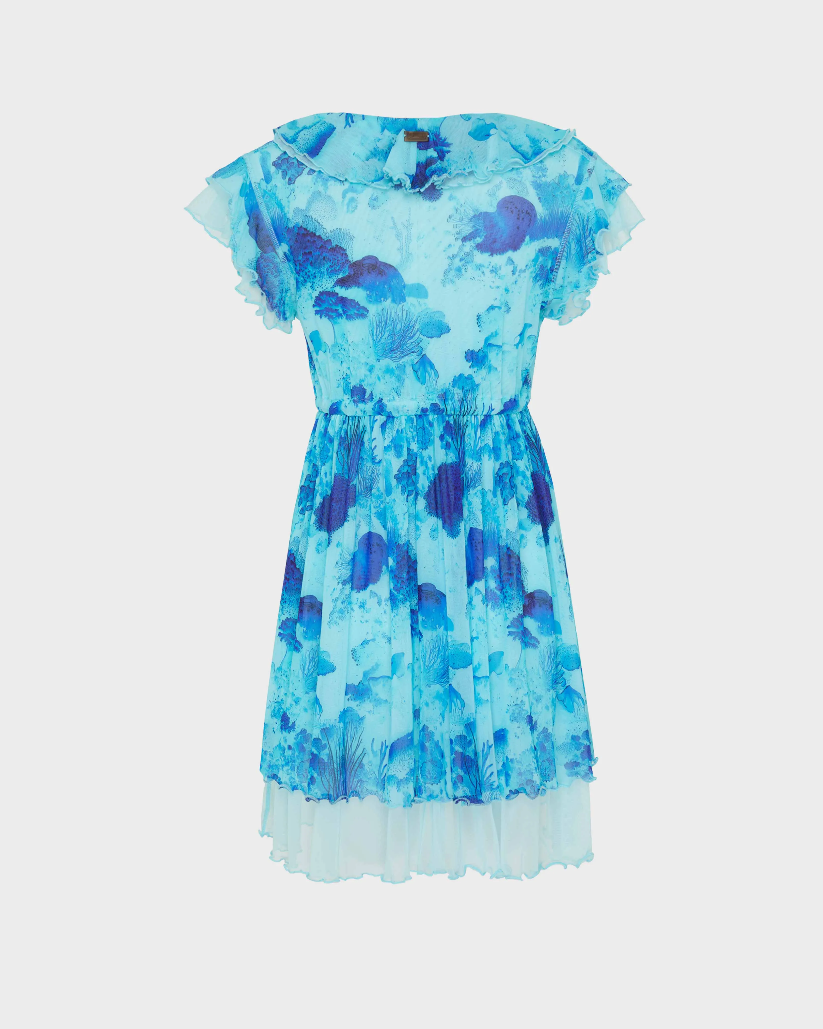 Vilebrequin - Kurzes Coral Reef Tüllkleid Für Damen - Kleid - Loula - Blau - Größe XL – Bild 2