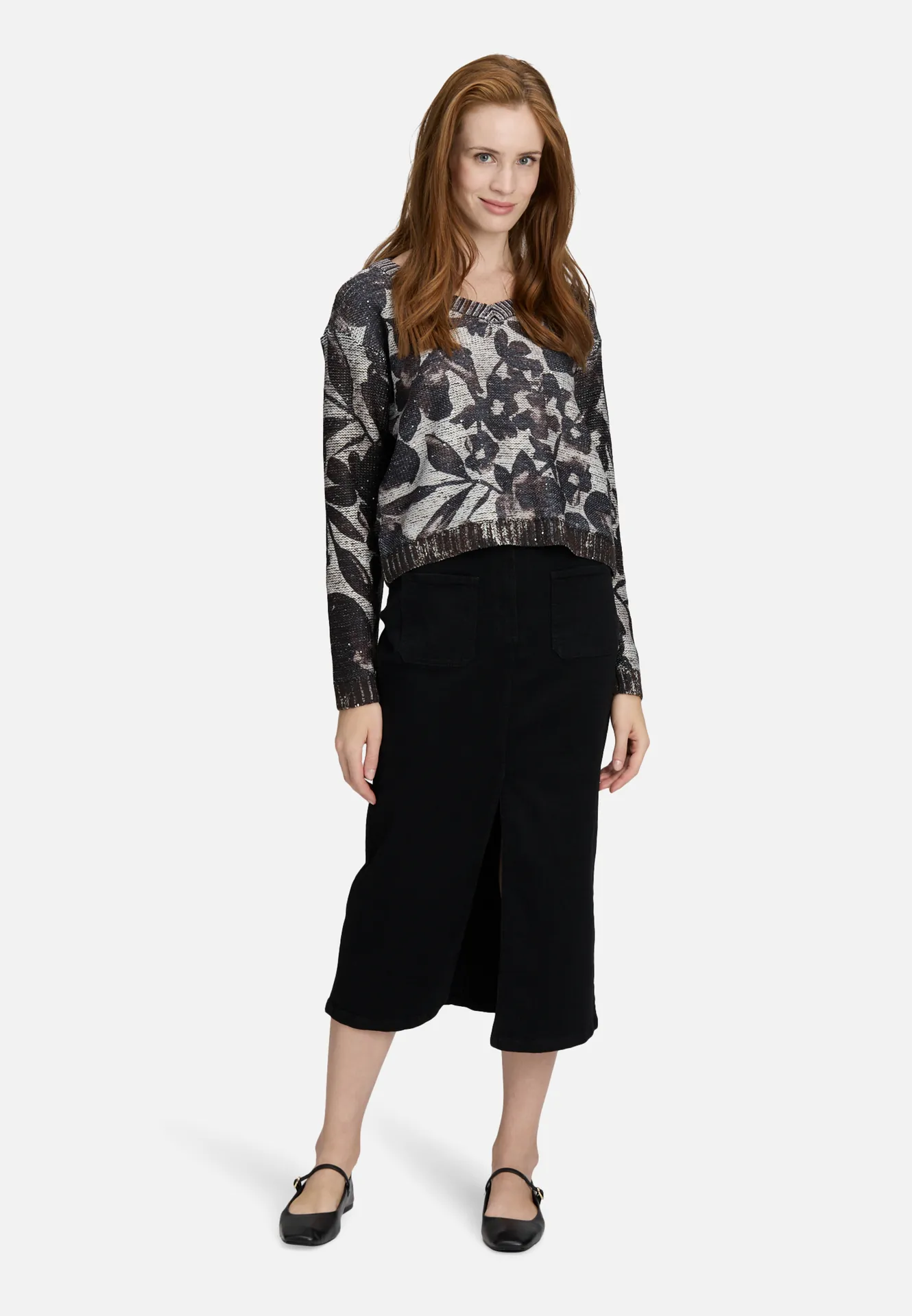 Grobstrick-Pullover mit Pailletten – Bild 2