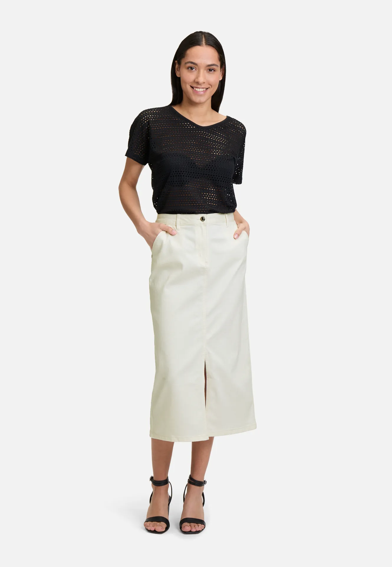 Jeansrock mit Waschung – Bild 2