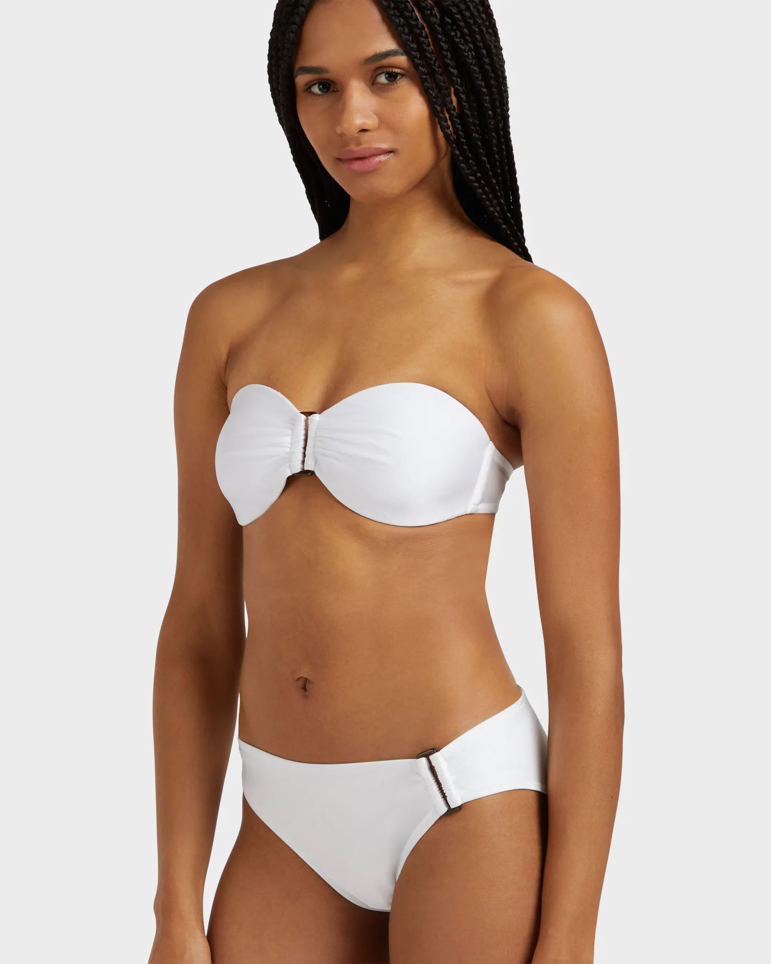 Vilebrequin - Shiny Stretch Solid Bandeau-bikinioberteil Für Damen - Bademode - Lune - Weiss - Größe S – Bild 6