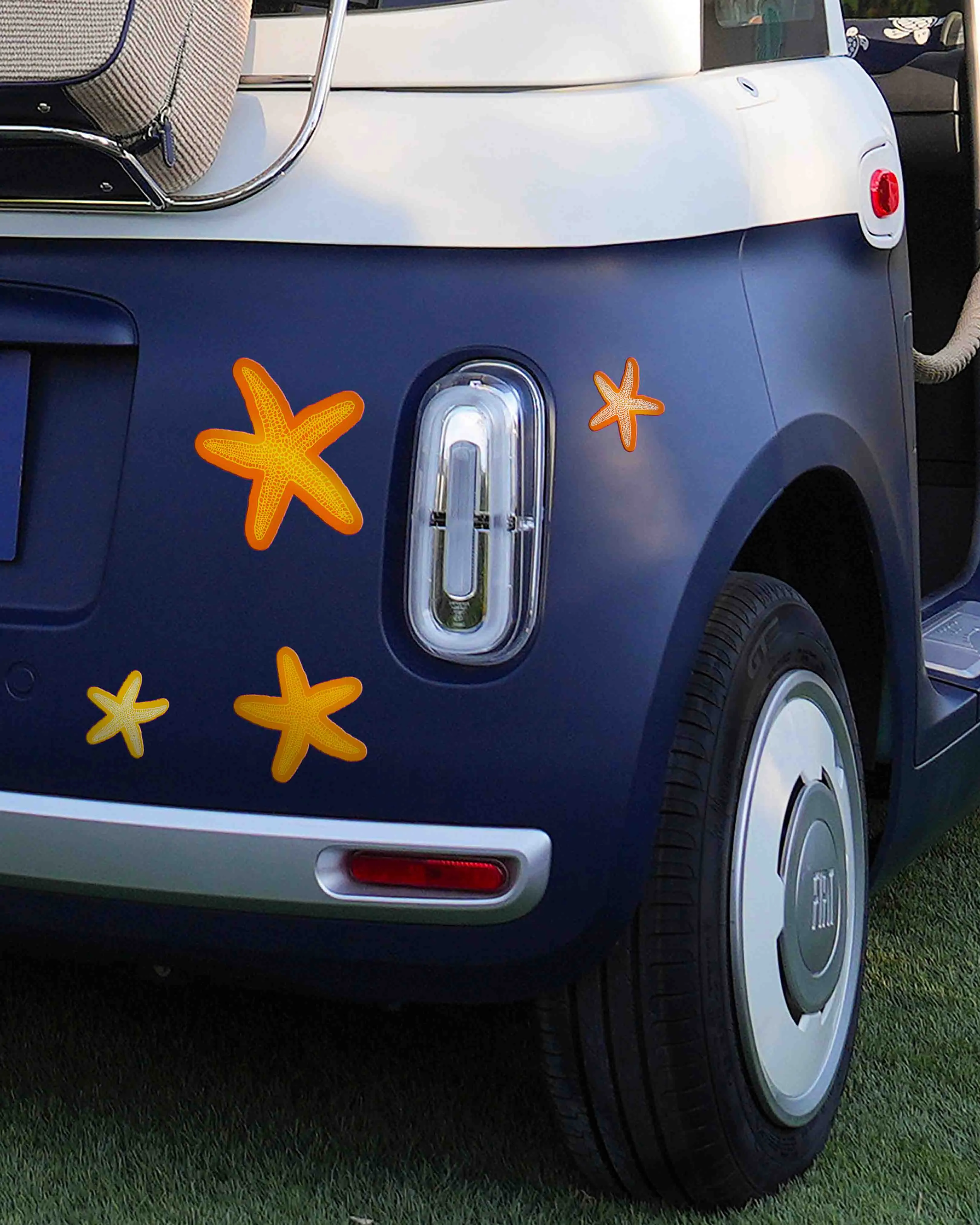 Vilebrequin - Autoaufkleber Meeresleben - Vilebrequin X Fiat - Aufkleber - Sticker - Orange - Größe OSFA – Bild 2