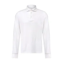 Fedeli - Langarm-Poloshirt aus Baumwolle - Größe 56 - weiß Fedeli - Langarm-Poloshirt aus Baumwolle - Größe 56 - weiß