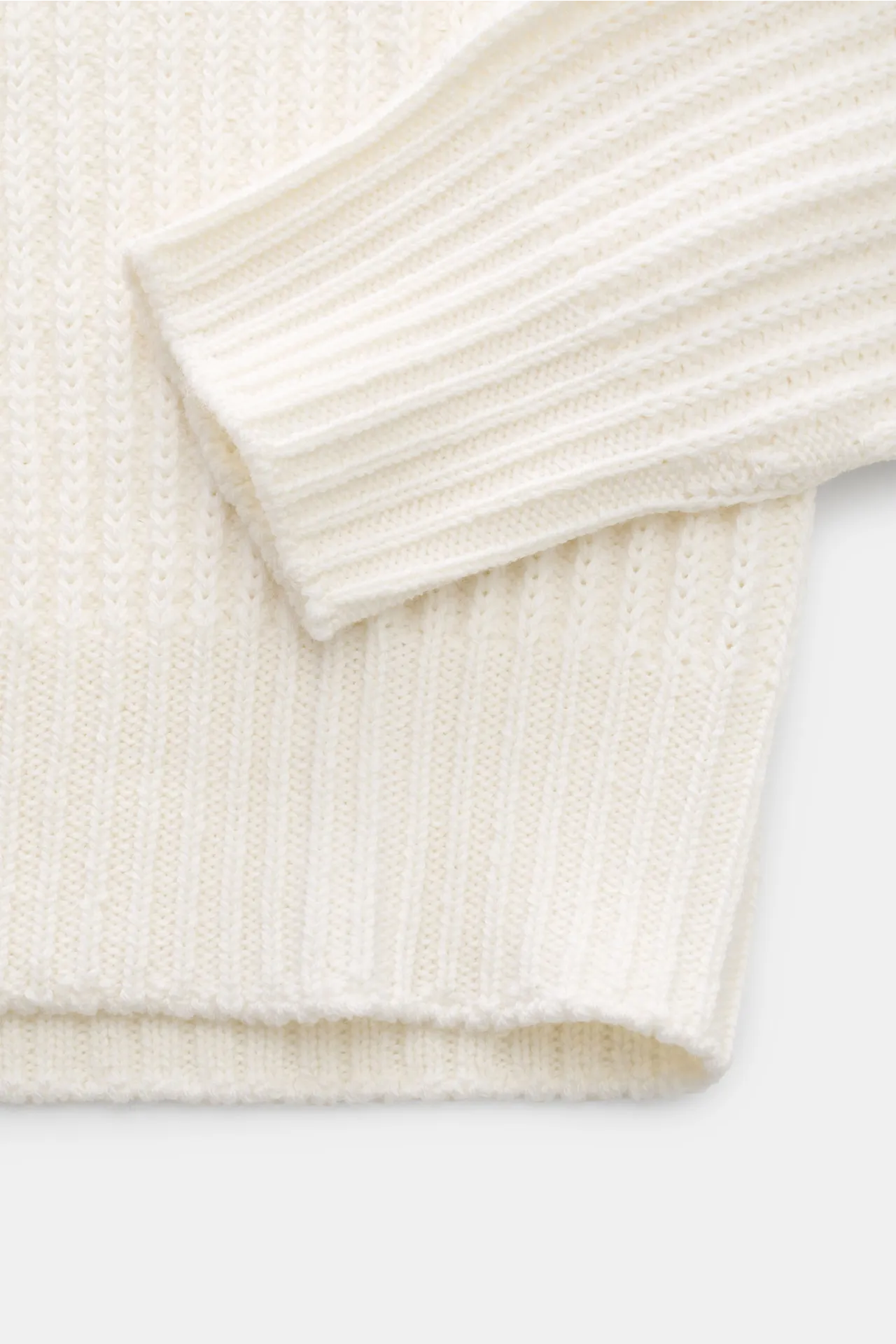 04651/ A trip in a bag - Herren - Mock Neck Pullover 'Foggy Mock' offwhite – Bild 4