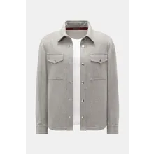 Brunello Cucinelli - Herren - Cashmere Overshirt grau meliert Brunello Cucinelli - Herren - Cashmere Overshirt grau meliert