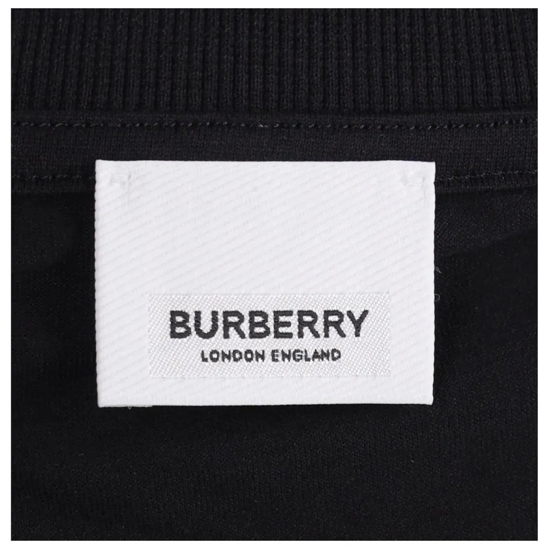 Burberry - Logo Embroidered Black T-Shirt With Minimalist Aes - Größe XL - schwarz – Bild 2