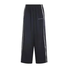 Balenciaga - Relaxed Wide-Leg Trousers With Contrasting Side St - Größe 48 - schwarz Balenciaga - Relaxed Wide-Leg Trousers With Contrasting Side St - Größe 48 - schwarz