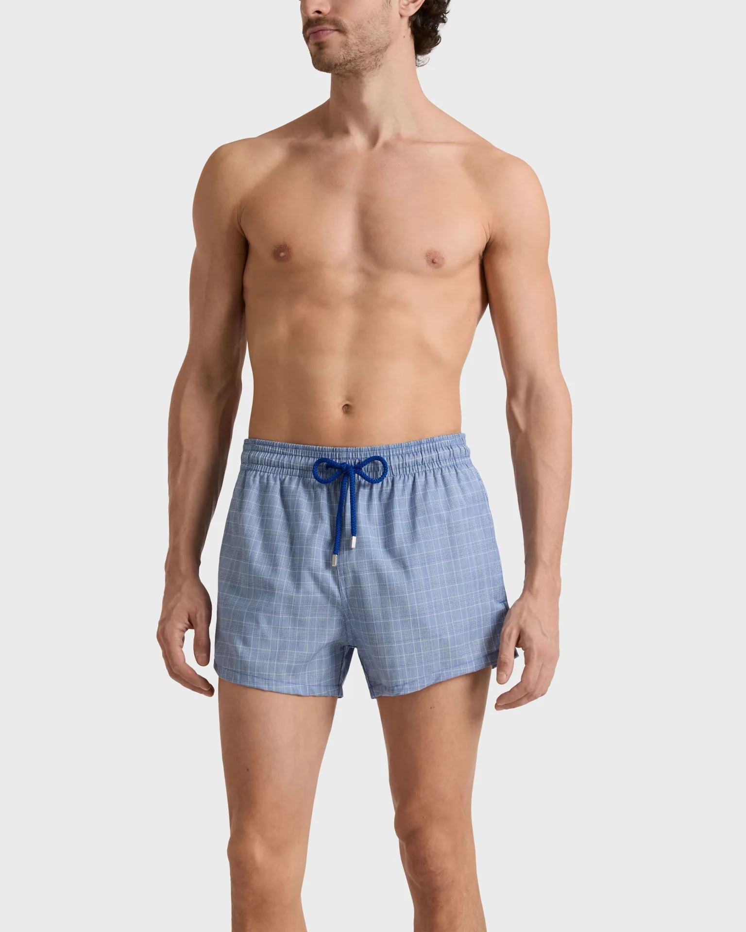 Vilebrequin - Prince Of Wales Check Badeshorts Aus Ultradünner Wolle Für Herren - Bademode - Milton - Blau - Größe M – Bild 3
