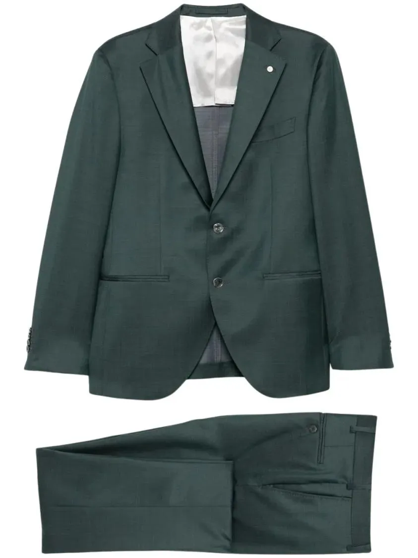 Luigi Bianchi - Double-Breasted Forest Green Wool Suit - Größe 48 - grün Luigi Bianchi - Double-Breasted Forest Green Wool Suit - Größe 48 - grün