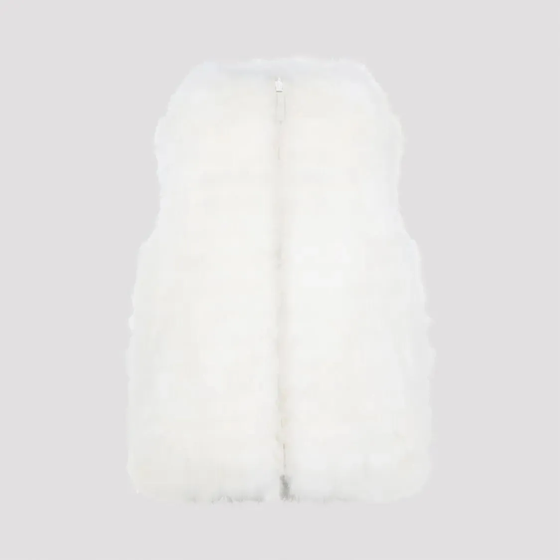 Yves Salomon - Double-Faced White Lamb Gilet With Quilted Design - Größe 38 - weiß Yves Salomon - Double-Faced White Lamb Gilet With Quilted Design - Größe 38 - weiß