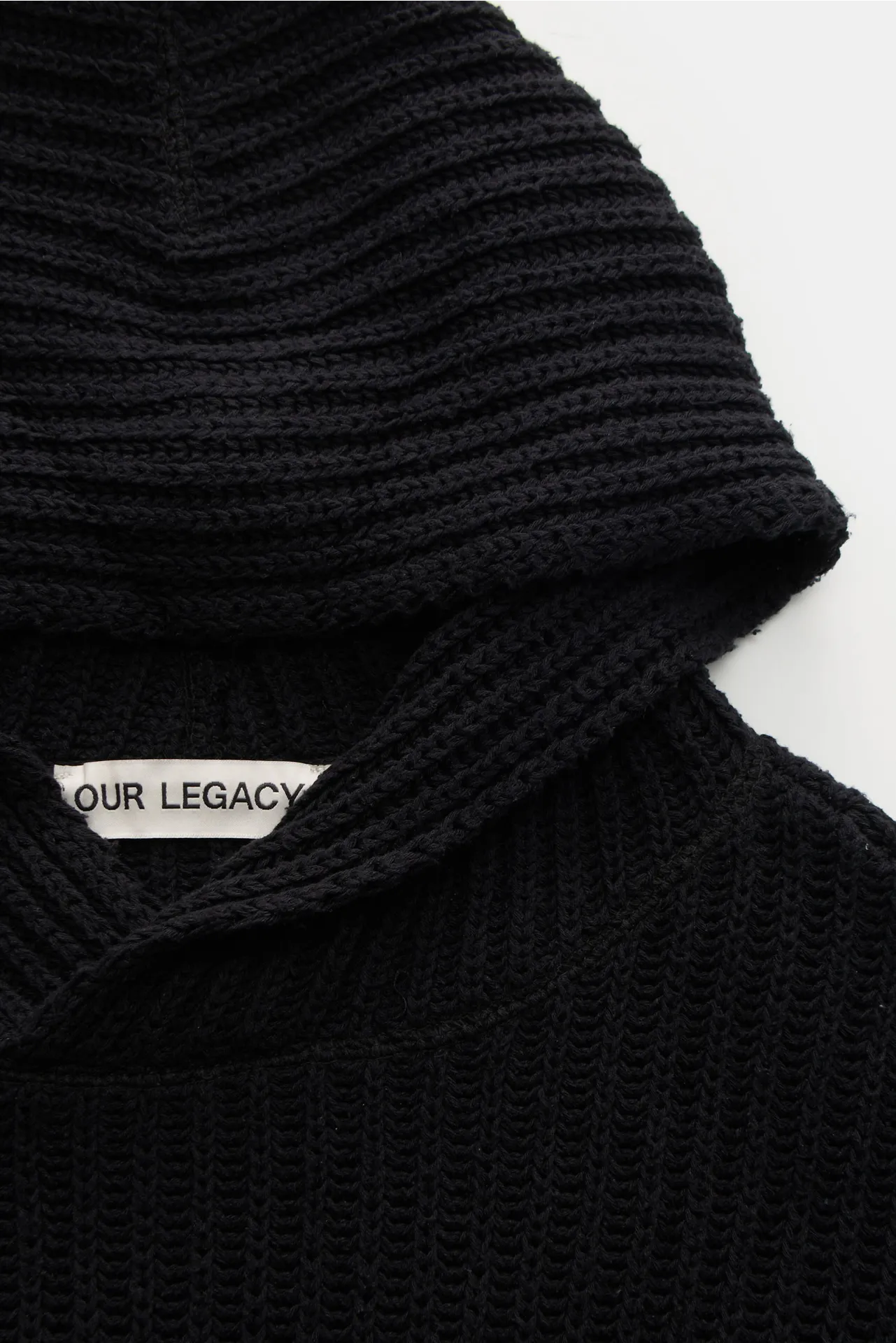 Our Legacy - Herren - Seiden-Kapuzenpullover schwarz – Bild 2