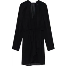 Iro - Alvina V-neck Mini Dress Black - Größe 36 - schwarz Iro - Alvina V-neck Mini Dress Black - Größe 36 - schwarz
