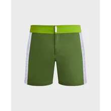 Vilebrequin - Color Block Stretch-badeshorts Mit Flachem Bund Für Herren - Bademode - Merle - Grün - Größe XXL Vilebrequin - Color Block Stretch-badeshorts Mit Flachem Bund Für Herren - Bademode - Merle - Grün - Größe XXL