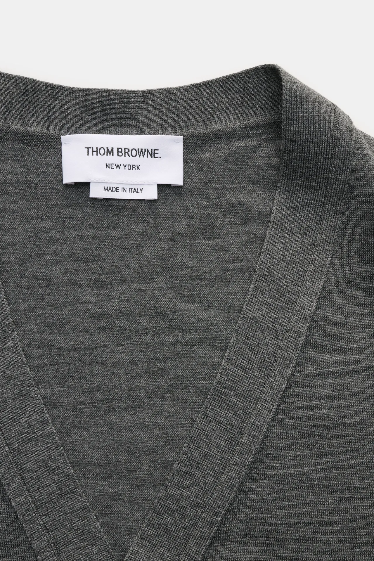 Thom Browne - Herren - Cardigan dunkelgrau meliert – Bild 2