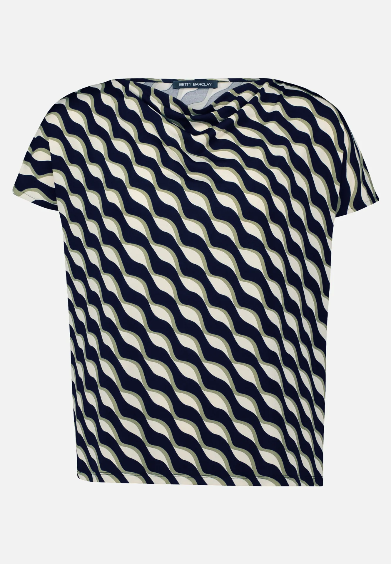 Printshirt mit Wasserfallausschnitt – Bild 3