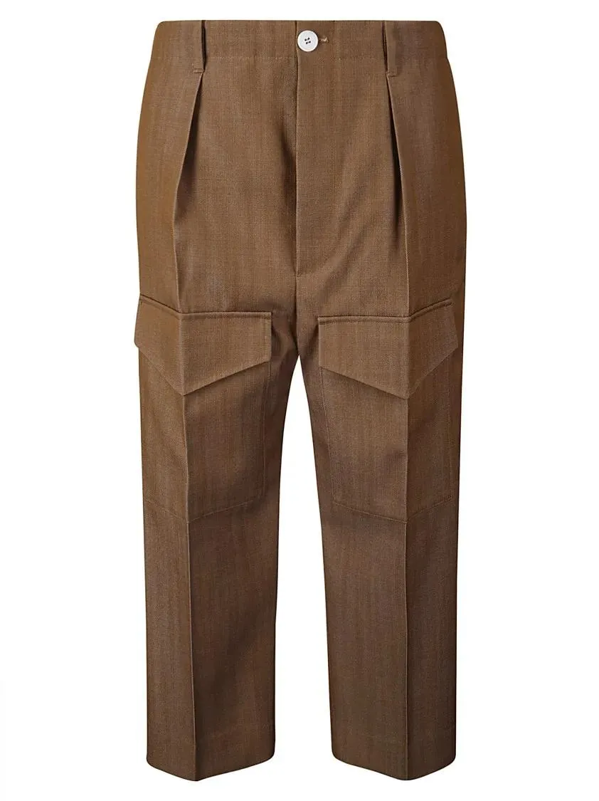 Setchu - High-Waisted Virgin Wool Trousers - Größe 1 - braun Setchu - High-Waisted Virgin Wool Trousers - Größe 1 - braun