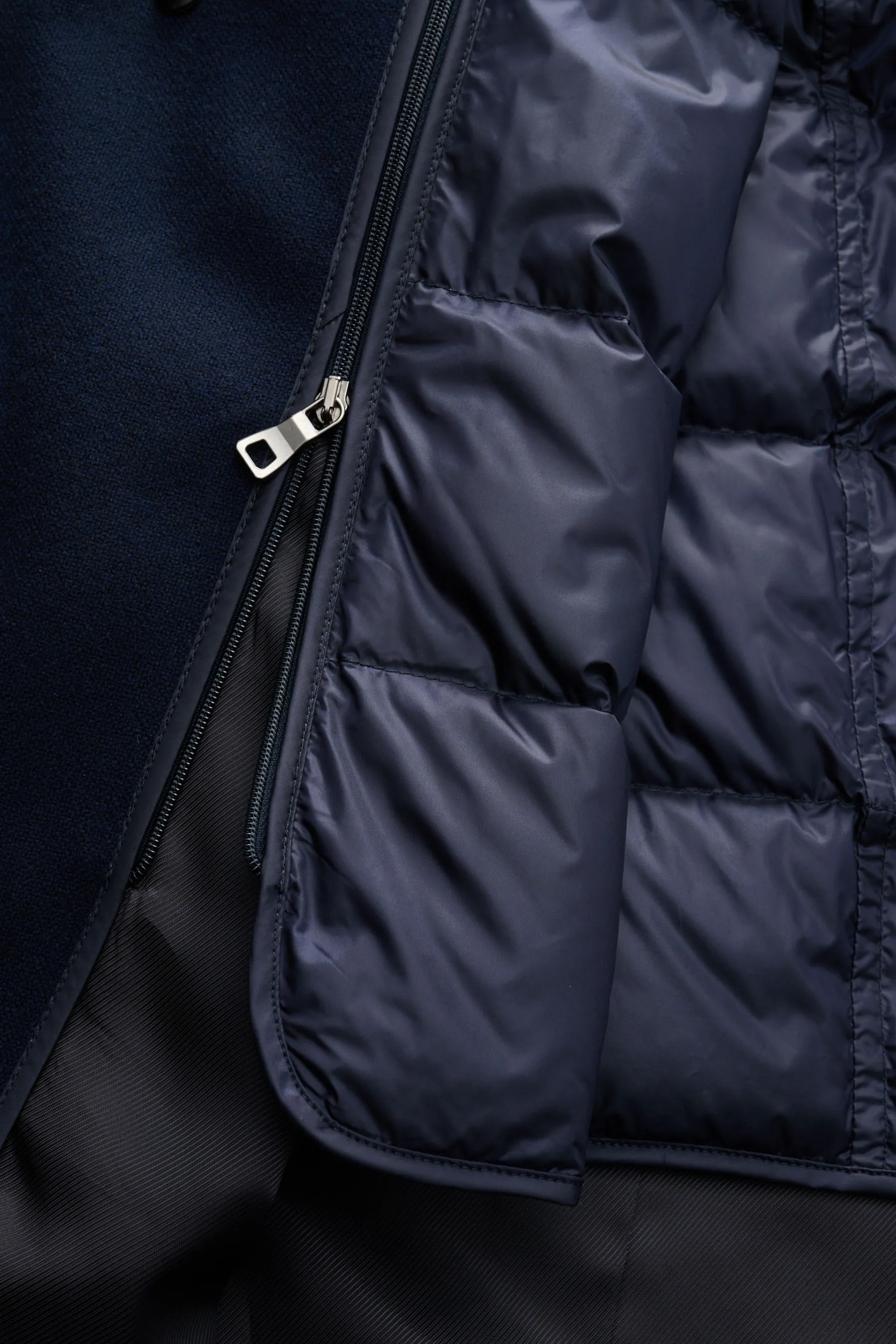 Sealup - Herren - Cashmere Daunenmantel navy – Bild 6