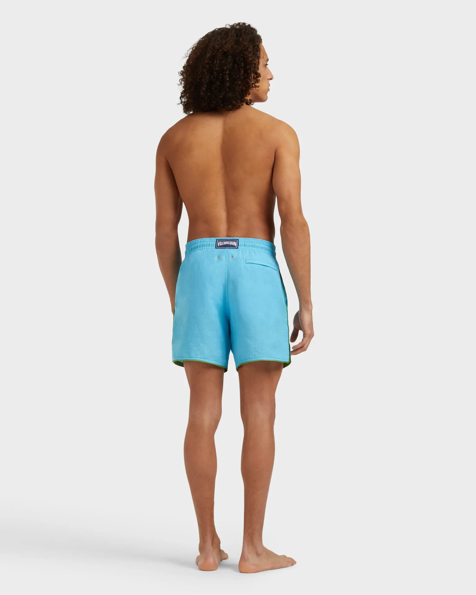 Vilebrequin - Solid Badeshorts Aus Leinen Für Herren - Bademode - Mallorca - Blau - Größe XXXL – Bild 4