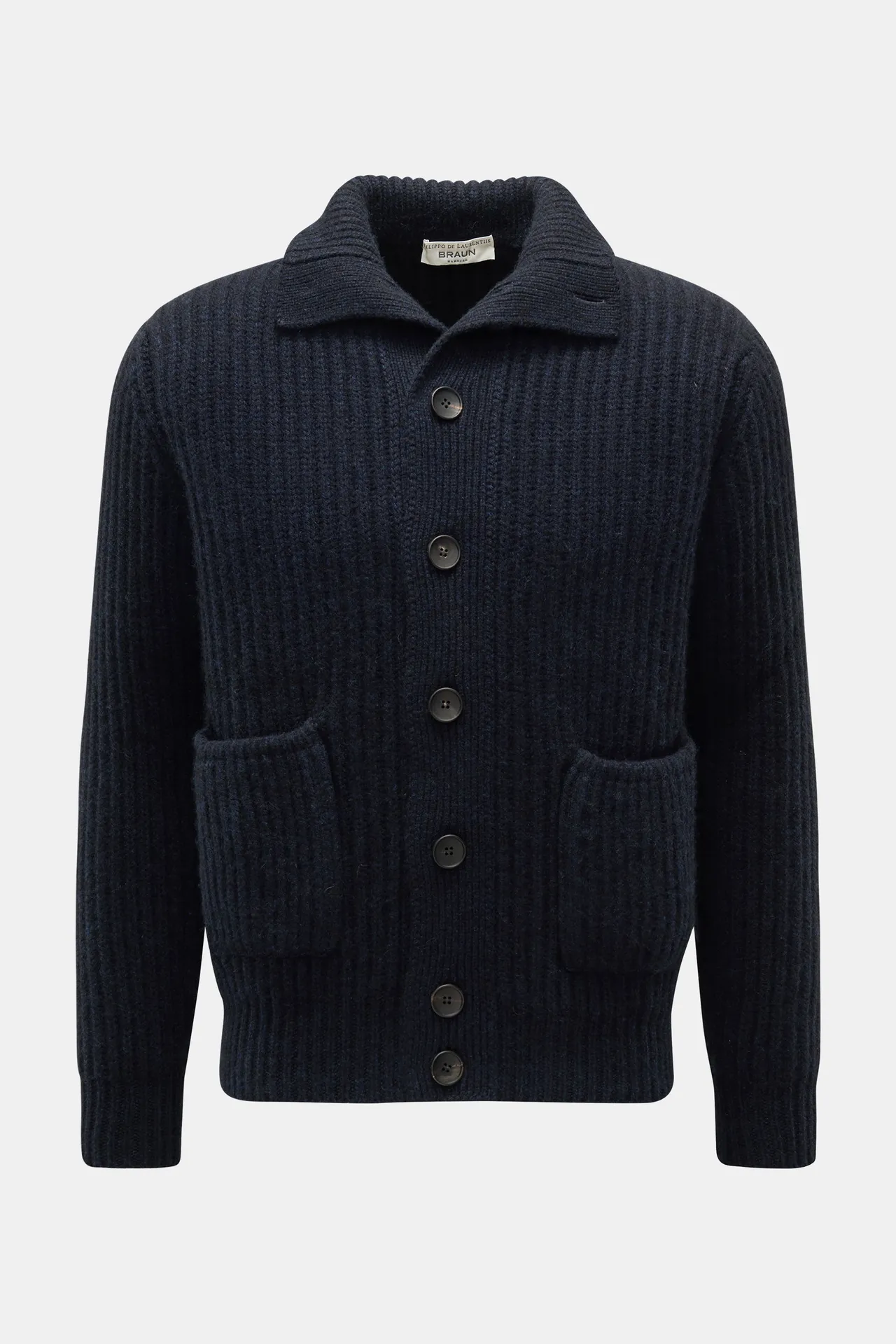 Filippo de Laurentiis - Herren - Cashmere Cardigan navy Filippo de Laurentiis - Herren - Cashmere Cardigan navy