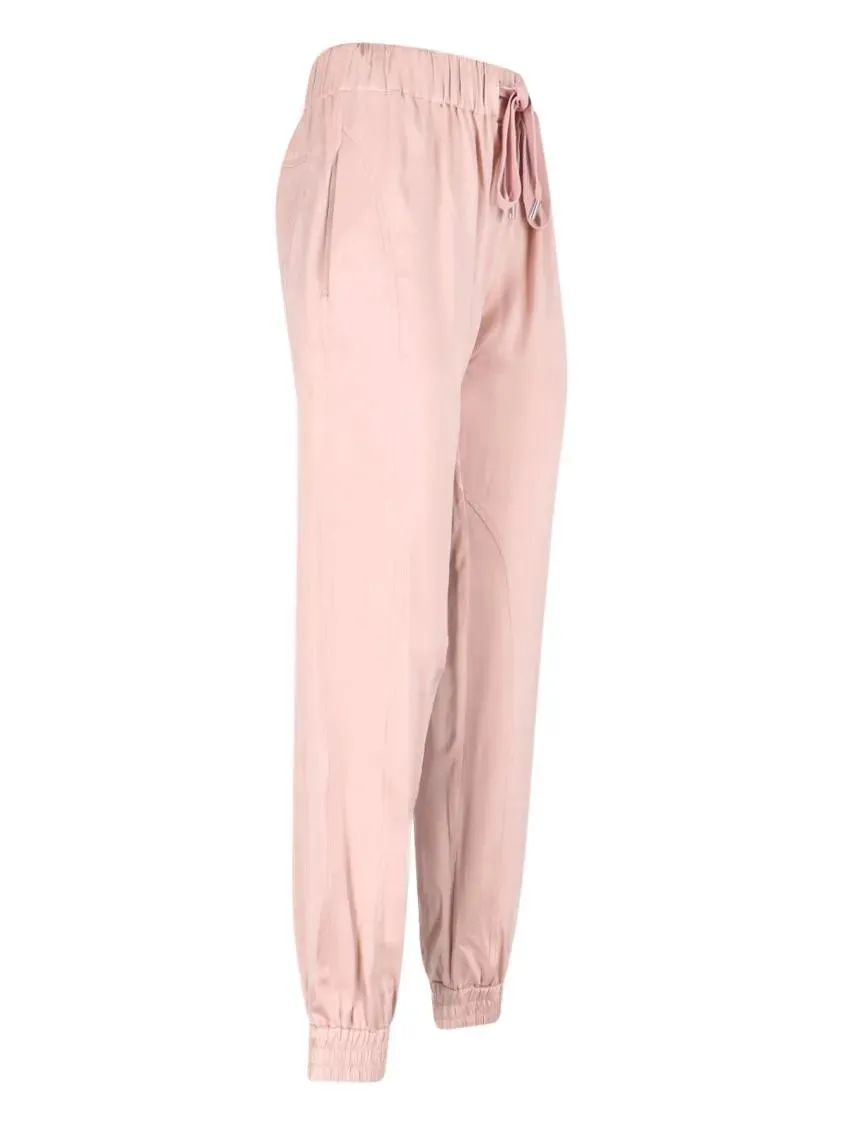 Sa Su Phi - High-Waisted Silk Blend Athletic Pants With Drawst - Größe 40 - pink – Bild 4