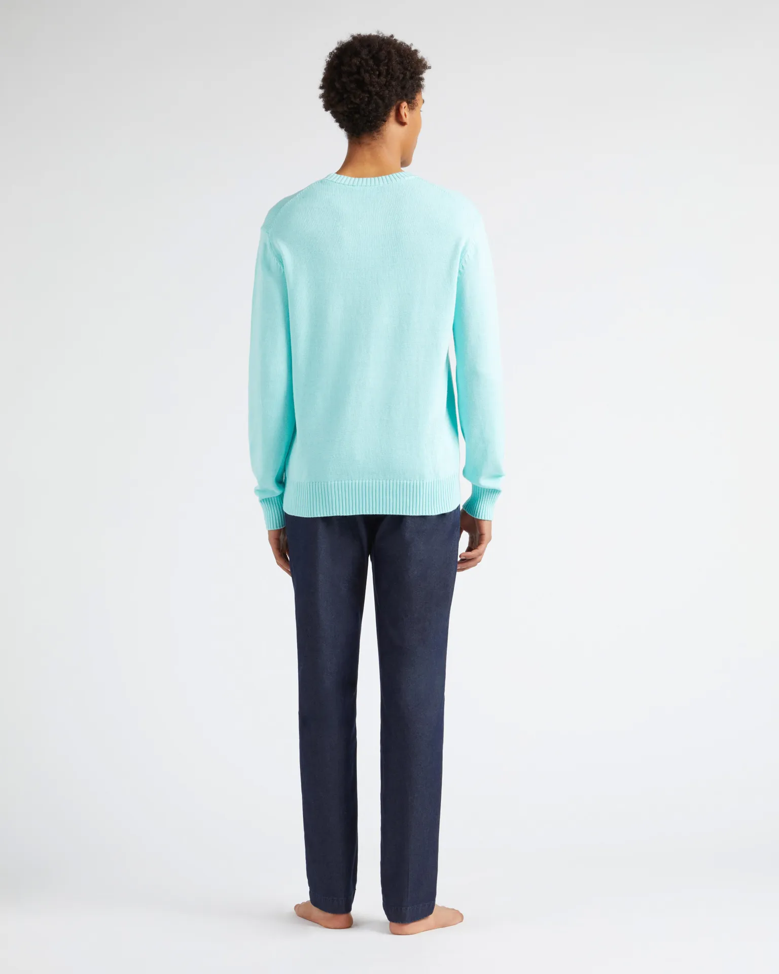 Vilebrequin - Turtle Rundhalspullover Aus Baumwolle Und Kaschmir Für Herren - Pullover - Rayol - Blau - Größe L – Bild 4